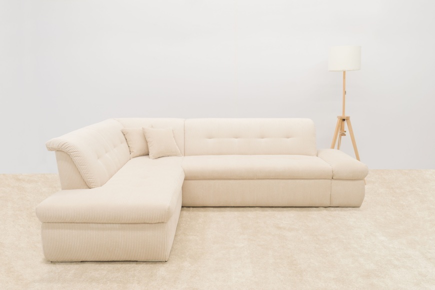 DOMO collection Ecksofa »Moric L-Form«, wahlweise mit Bettfunktion und Armlehnenverstellung, auch in Cord