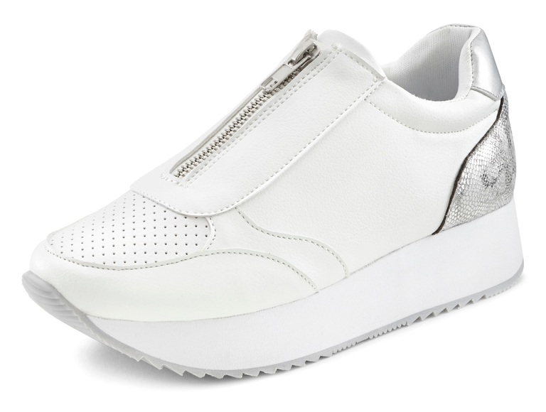 LASCANA Sneaker, mit Plateausohle und vorderem Reissverschluss