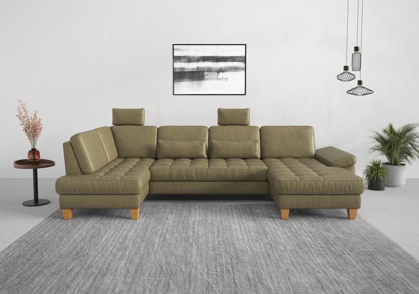 sit&more Wohnlandschaft, wahlweise mit Bettfunktion, Bettkasten, Sitztiefenverstellung