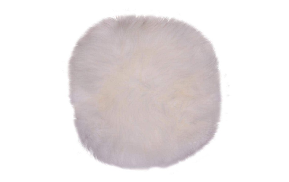 House Nordic - Lammfell-Kissen - Ø 35 cm - Cremeweiss