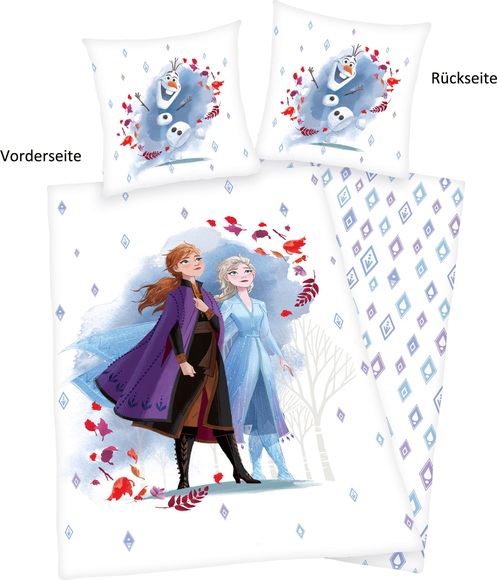 Herding Flanell Kinder-Bettwäsche Die Eiskönigin 2