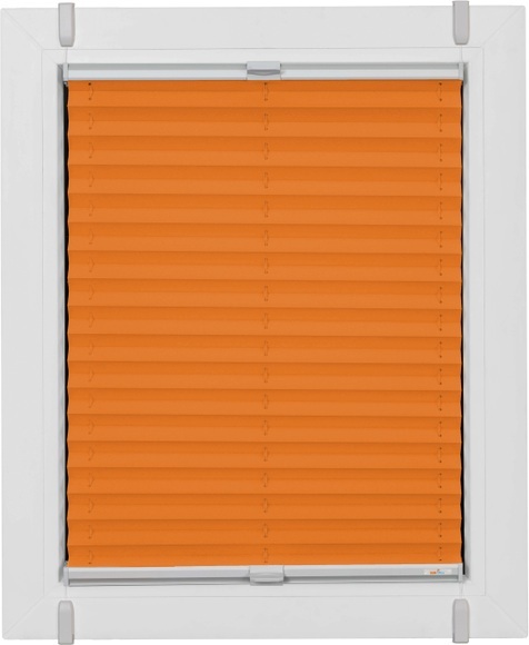 sunlines Plissee »One Size Style Crepe«, blickdicht, ohne Bohren, verspannt, Zubehörfarbe grau, zum Klemmen