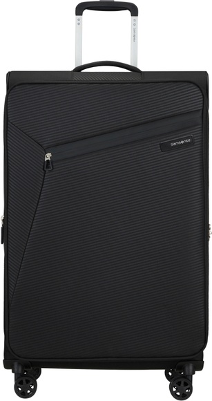 Samsonite Weichgepäck-Trolley »LITEBEAM, black, 77 cm«, 4 Rollen, Reisekoffer Aufgabegepäck Reisegepäck mit Volumenerweiterung
