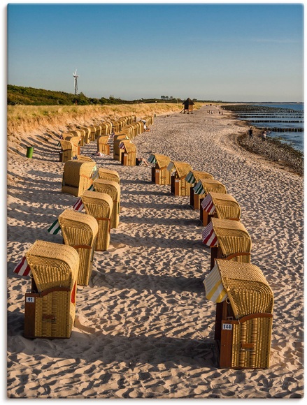 Artland Wandbild »Strandkörbe Ostseeküste in Wustrow«