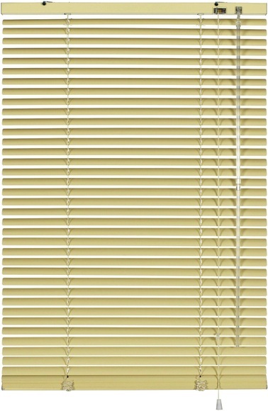 Jalousie, »Aluminium-Jalousie 25 mm beige«, GARDINIA, mit Bohren, freihängend