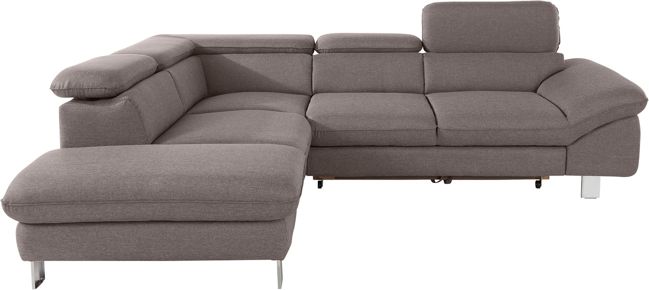 COTTA Ecksofa, mit Kopf- bzw. Rückenverstellung, wahlweise mit Bettfunktion und Bettkasten