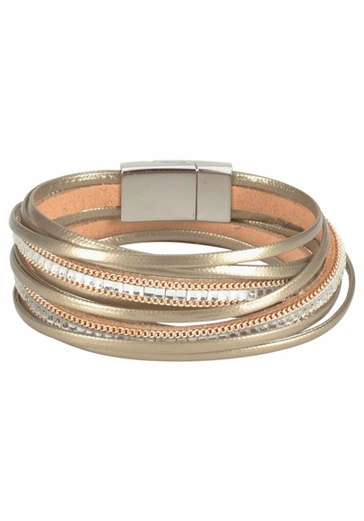 J.Jayz Wickelarmband »im Metallic Look«
