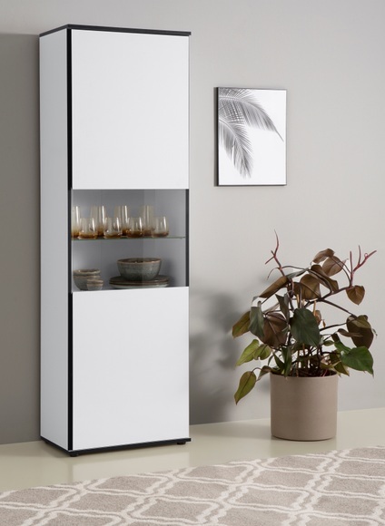 HELA Vitrine »Ariana«, mit angeschrägten Griffmulden, Höhe 195 cm