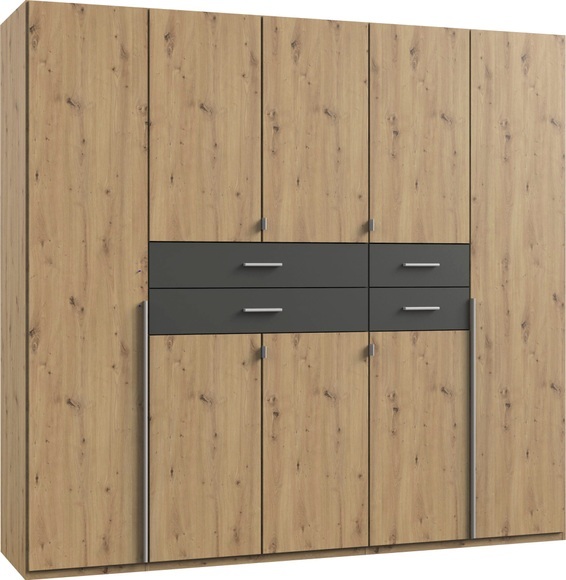 Wimex - Kleiderschrank Denver - Braun und Dunkelgrau