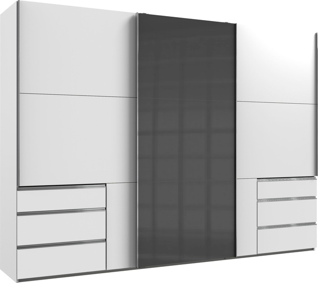 Fresh To Go Schwebetürenschrank »Laval«, inkl. zusätzlichen Einlegeböden, Schubkasteneinsatz und Selbsteinzug