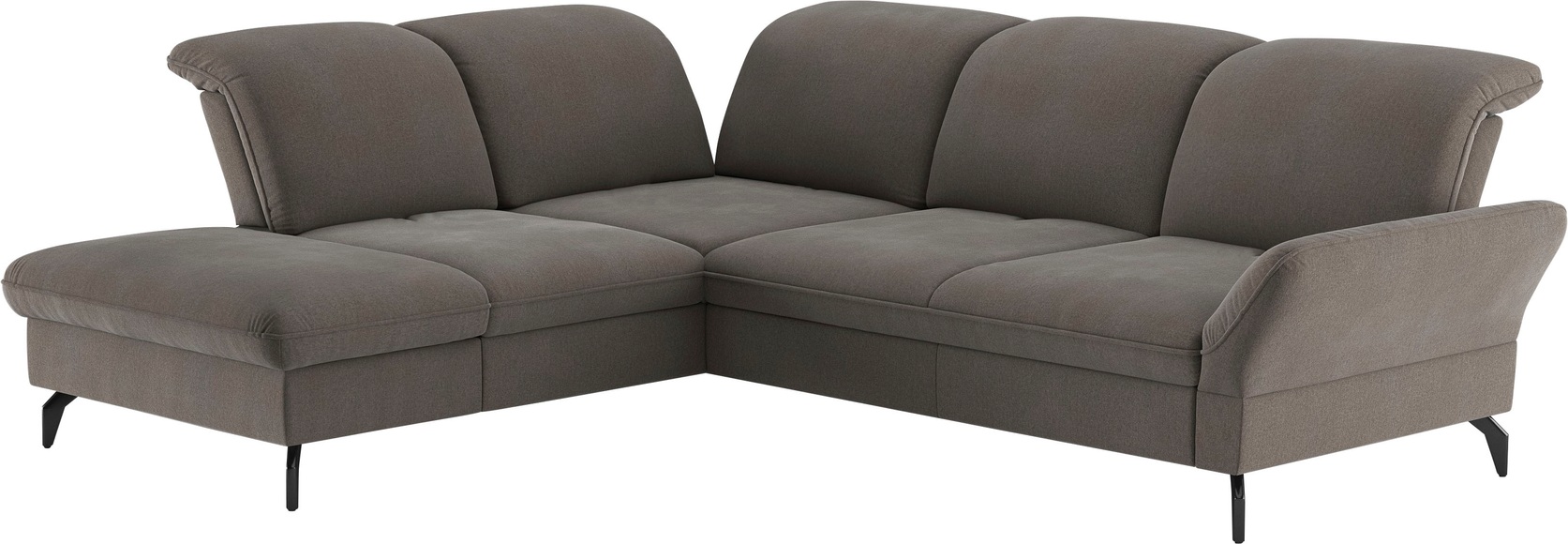 sit&more Ecksofa »Leandro L-Form«, Wahlweise mit Bett-, Kopfteil - und Armlehnfunktion, sowie Stauraum