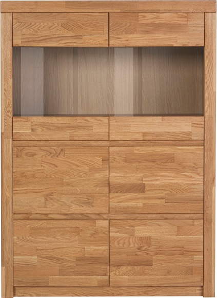 Woltra Highboard »Silkeborg«, schöne grifflose Optik, teilmassiv