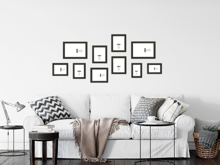 andas Bilderrahmen-Set »Bilderrahmen 9er«, (Set, 9 St., 2x 21x30 (DIN A4) + 4x 15x20 (DIN A5) + 2x 10x15 + 13x18 cm)