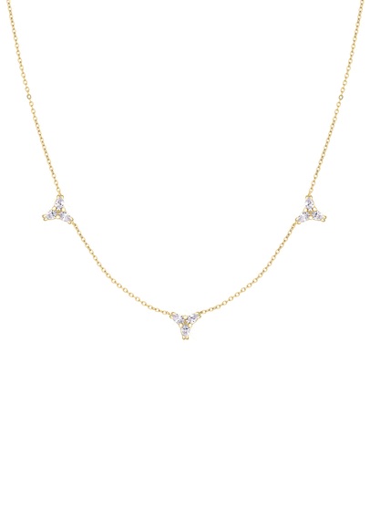 Tamaris Kette mit Anhänger »Blume, Blüte, TJ-0247-N-45, TJ-0248-N-45«, mit Zirkonia (synth.)