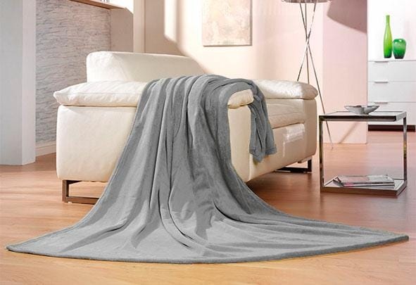 Schubiger Microfaserdecke Memphis Silber