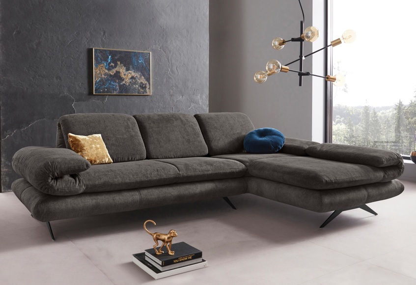 Places of Style Ecksofa »Milano«, mit und ohne Rückenverstellung und Armlehnfunktion