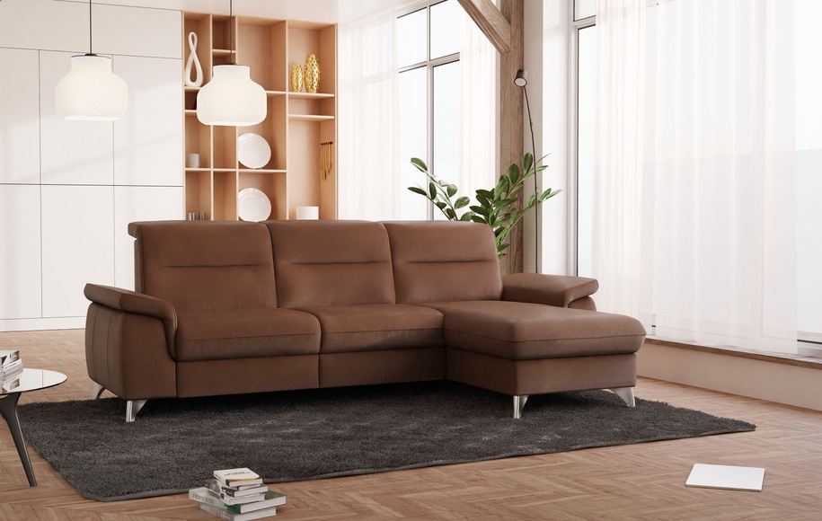 SCHÖNER WOHNEN LAMINAT Ecksofa, wahlweise mit motorischer Relaxfunktion