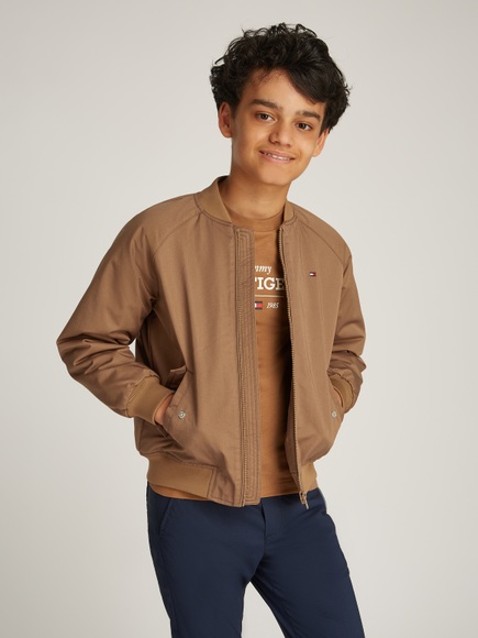 Tommy Hilfiger Bomberjacke »TWILL BOMBER JACKET«, mit Logo-Patch
