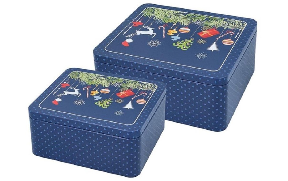 Birkmann Vorratsdose »Gebäckdose Set Christmas«, (2 tlg.)