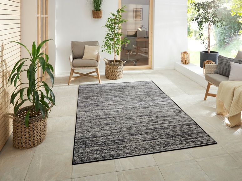 ELLE DECORATION Teppich »Mèlange«, rechteckig, 5 mm Höhe, In/- Outdoor geeignet, Wendeteppich, Meliert, Wohnzimmer, Balkon, Terrasse, Garten, Robust, Pflegeleicht, Flachgewebe