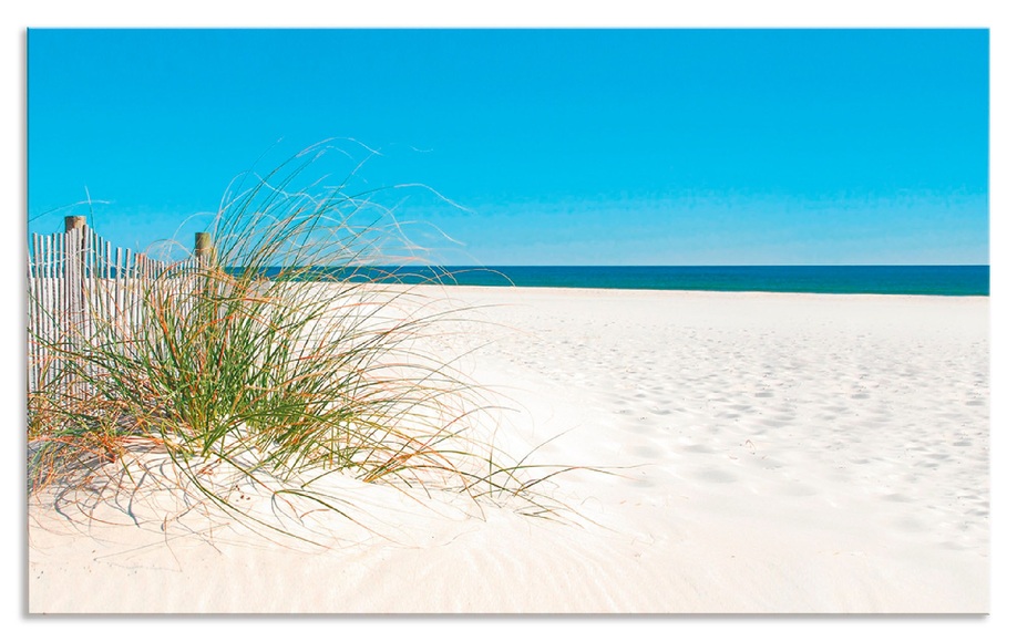 Artland Küchenrückwand »Schöne Sanddüne mit Gräsern und Zaun«