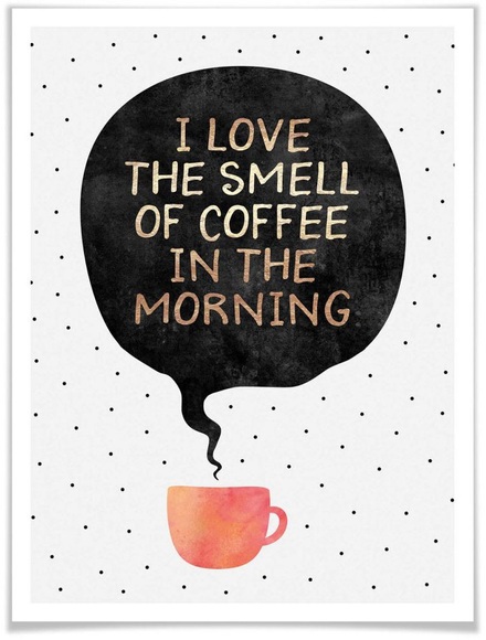 Wall-Art Poster »smell of coffee«, Schriftzug, (1 St.)