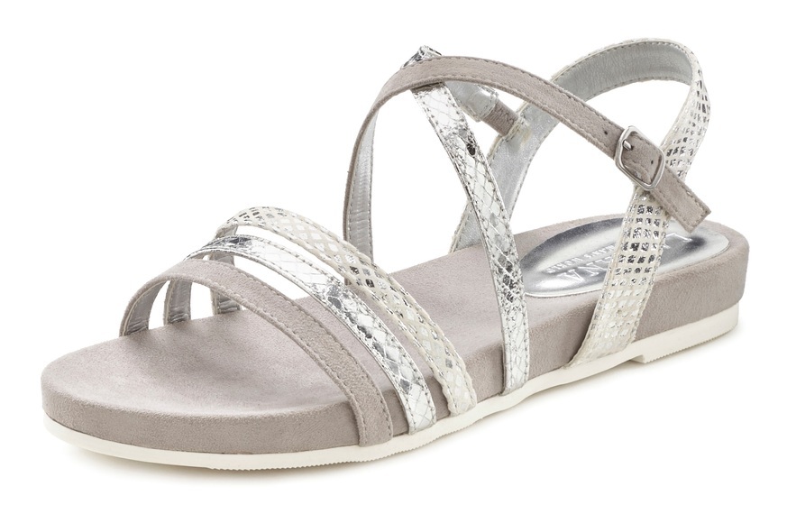 LASCANA Sandale, mit Metallic-Optik VEGAN