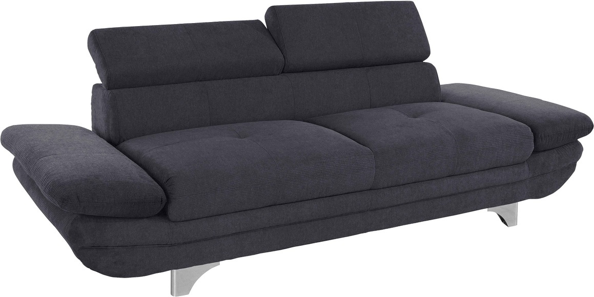COTTA Polstergarnitur, (Set), Set: bestehend aus 3-Sitzer und Hocker, Sofa inklusive Kopf- und Armteilverstellung