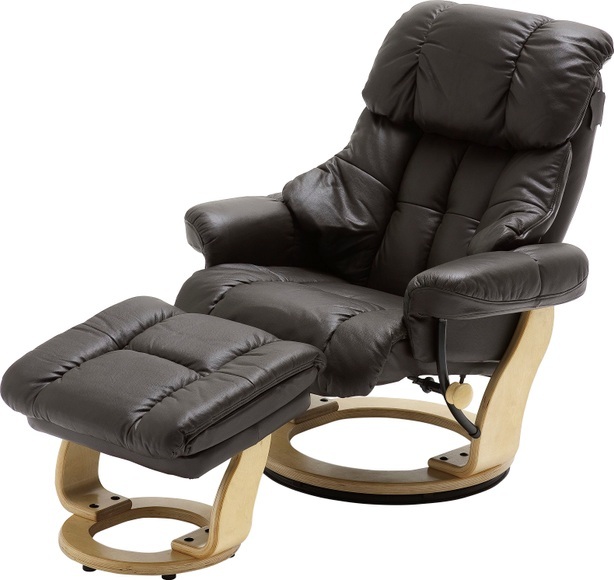 MCA furniture Relaxsessel »Calgary«, Fernsehsessel 360°drehbar inkl. Hocker mit Lederbezug