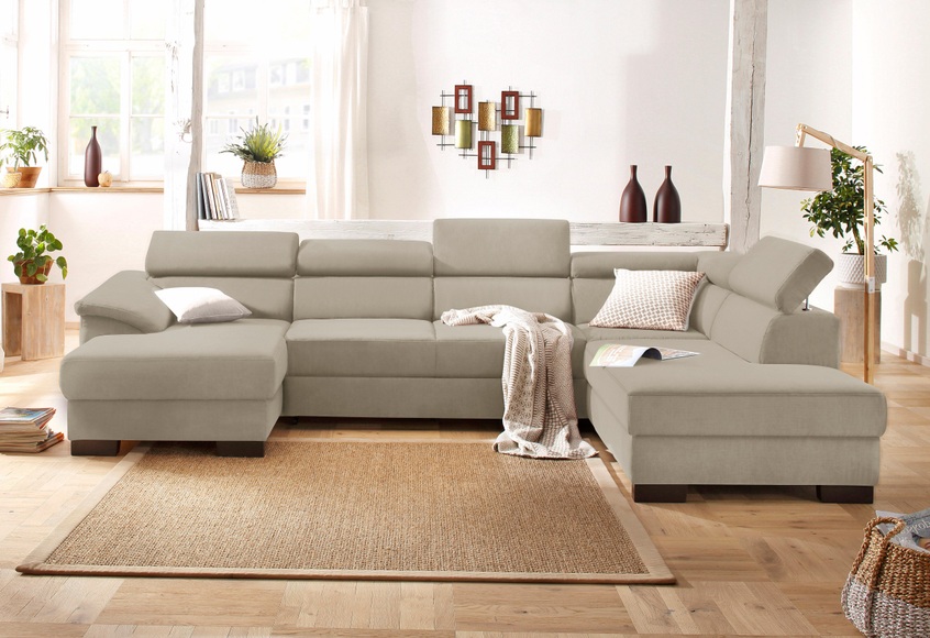 Home affaire Wohnlandschaft »Mika«, wahlweise mit Bettfunktion