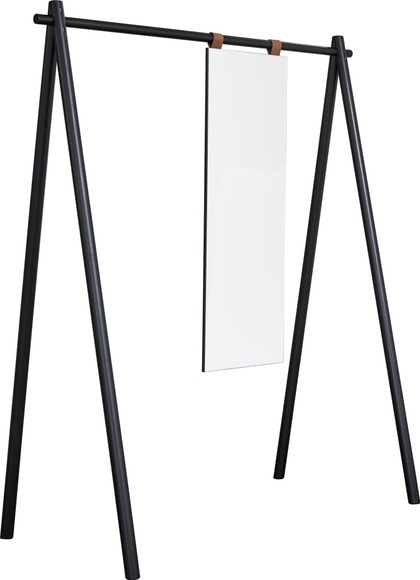 Karup Design Garderobe HONGI inkl. Spiegel, Kiefer Schwarz lackiert