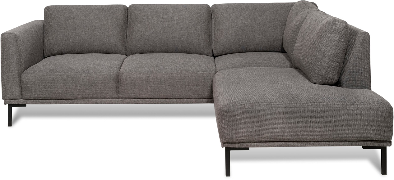 GOODproduct Ecksofa »Fillin«, Struktur hergestellt aus recycelten PET-Flaschen und im Leinen-Mix