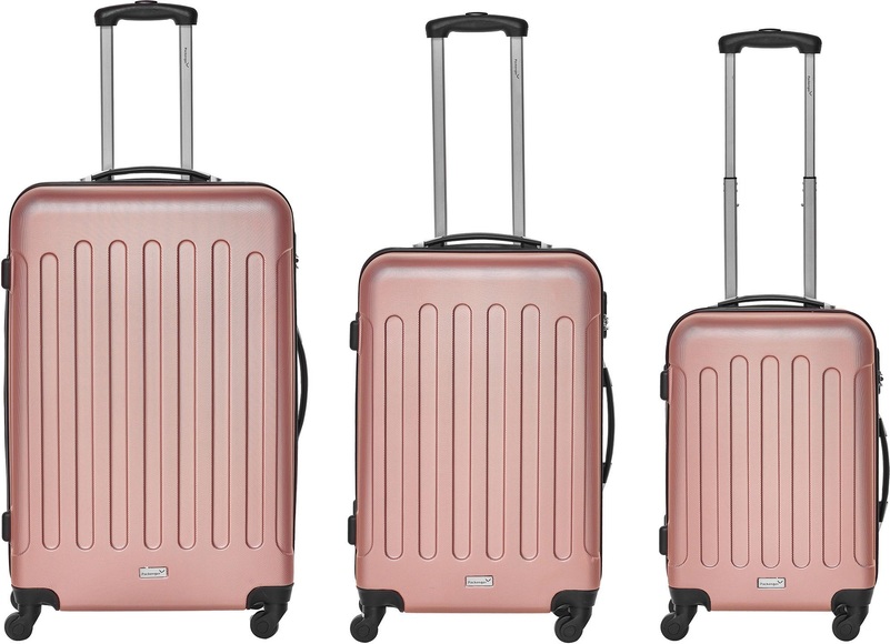 Packenger Hartschalentrolley Set mit 4 Rollen (3-tlg.), »Travelstar«