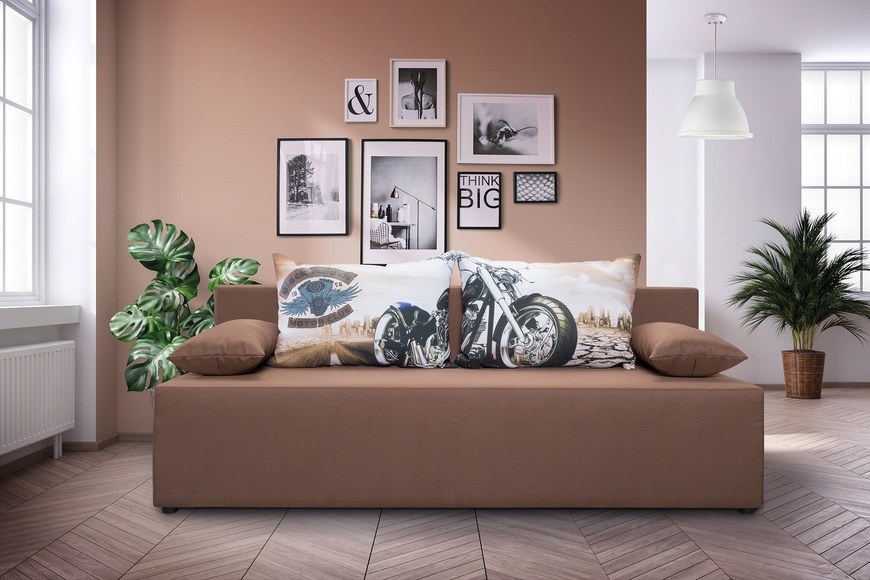 exxpo - sofa fashion 3-Sitzer, mit Schlaffunktion und Bettkasten, inkl. loser Zier- und Rückenkissen