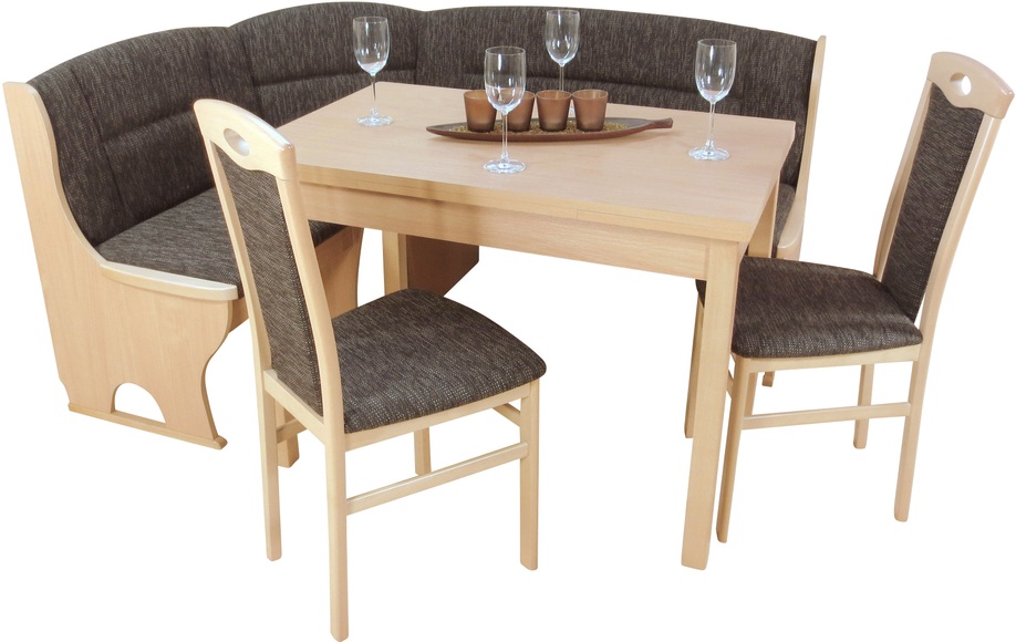 HOFMANN LIVING AND MORE Essgruppe »4tlg. Eckbankgruppe«, (Spar-Set, 4 tlg., 4tlg. Eckbankgruppe), Stühle montiert