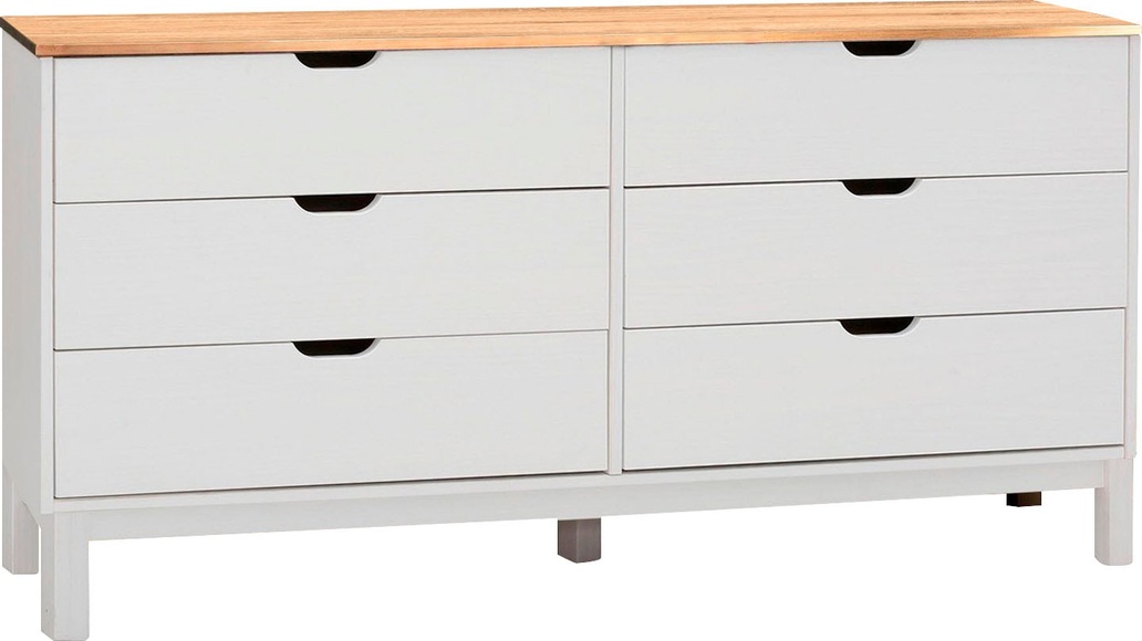 Home affaire Kommode »Post«, aus schönem massivem Kiefernholz, mit vielen Stauraummöglichkeiten, Breite 150 cm