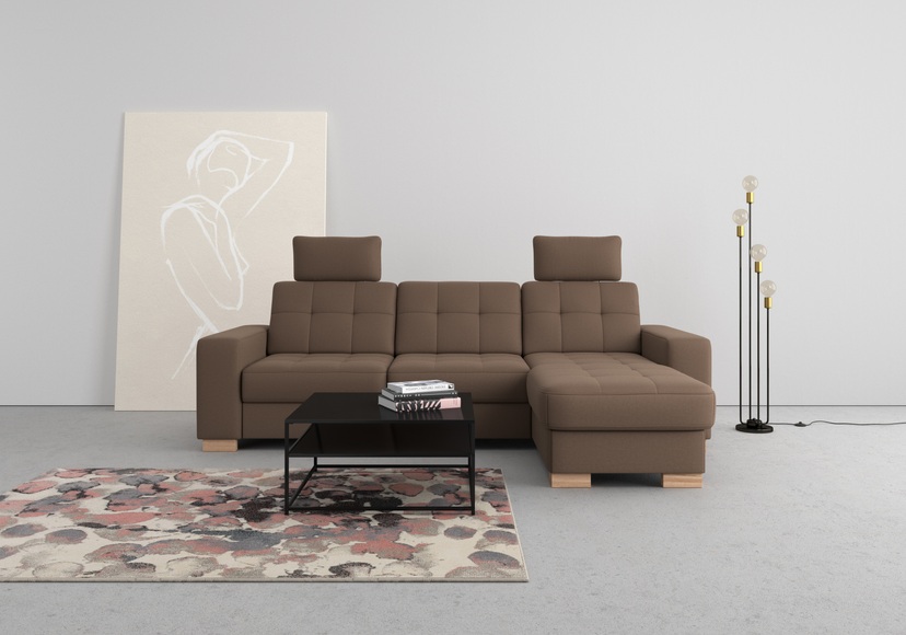 sit&more Ecksofa, wahlweise mit Bettfunktion und Bettkasten