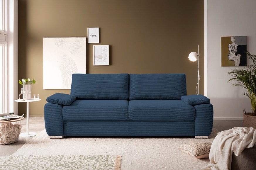 exxpo - sofa fashion 3-Sitzer »SOLSBURY, Sofa, Schlafsofa«, inkl. Federkern-Polsterung, Bettfunktion und Stauraum, in Cord