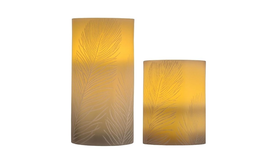 Pauleen - LED-Kerzen Set Cosy Feather Ø 7.6 cm, 2 Stück