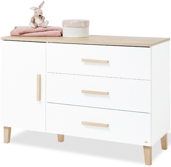 Pinolino® Babymöbel-Set »Lumi«, (Spar-Set, 2 St., Gitterbett, Wickelkommode), extrabreit; Made in Europe; mit Kinderbett und Wickelkommode