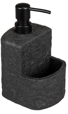 WENKO Spülmittelspender »Festival Stone«, 380 ml, inkl. Ablagefach
