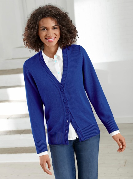 Casual Looks Strickjacke in »fully fashioned«-Verarbeitung