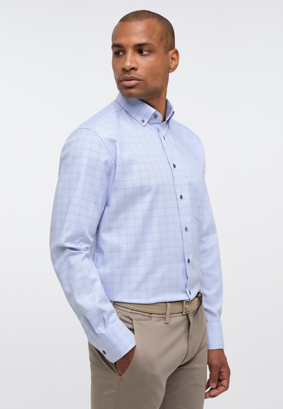 ETERNA kariertes Langarmhemd MODERN FIT