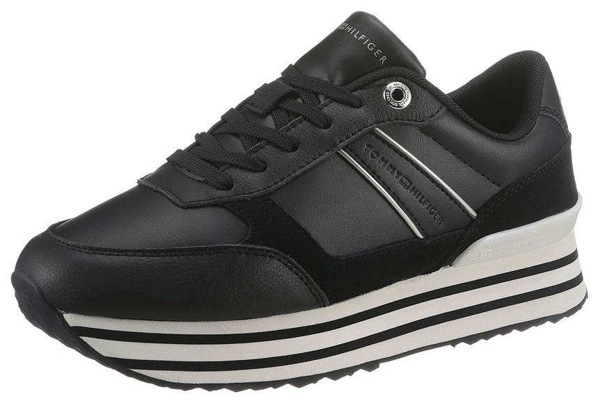 Tommy Hilfiger Plateausneaker »PLATFORM STRIPES TRAINER«, mit Streifen im Plateau