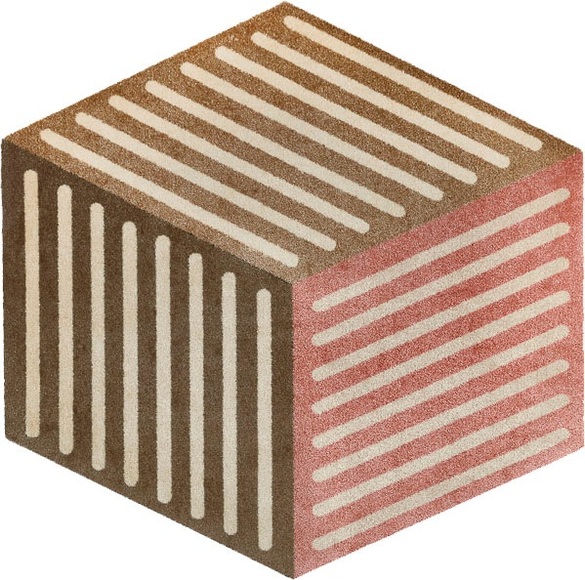 Fussmatte CUBES, ohne Gummirand