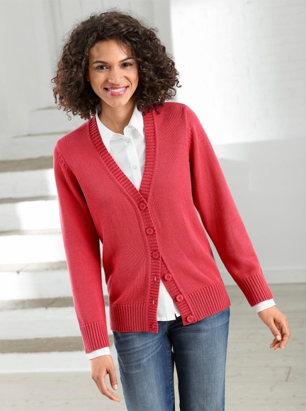 Casual Looks Strickjacke in »fully fashioned«-Verarbeitung