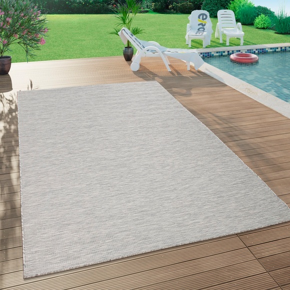 Paco Home Teppich »Sonset«, rechteckig, 5 mm Höhe, Flachgewebe, In- und Outddor geeignet, Wohnzimmer