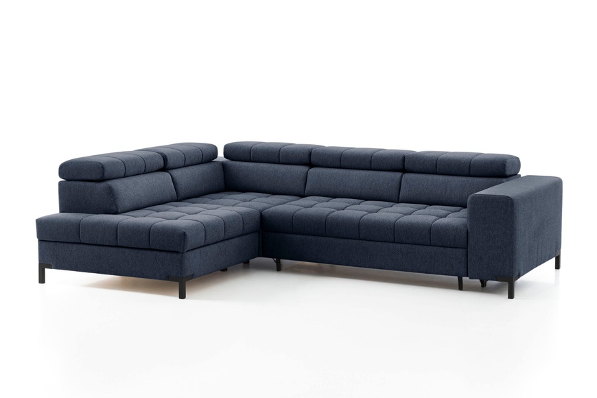 exxpo - sofa fashion Ecksofa, Steppung im Sitzbereich, Wahlweise mit Bettfunktion und Bettkasten, inklusive 5 verstellbaren Kopfstützen