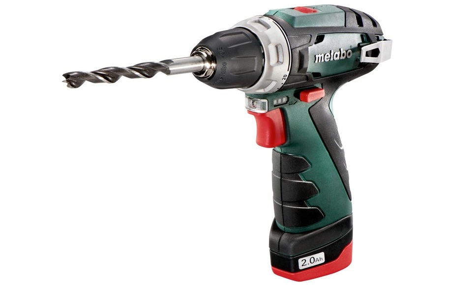 Metabo PowerMaxx BS Basic 600984000 Akku-Bohrschrauber 12 V 2.0 Ah Li-Ion inkl. 2. Akku, inkl. Ladegerät