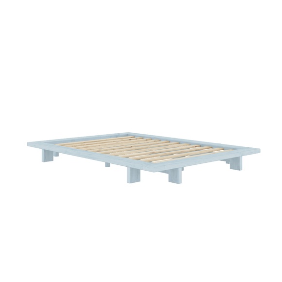 Karup Design Bettgestell »JAPAN BED, Futonbett, Bodenbett, Holzrahmen, Jugendbett, Holzbett«, Massivholzbett mit Lattenrost, Kiefer massiv, Doppelbett ohne Kopfteil